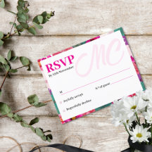 Carte RSVP Jardin Romance moderne enchanteresse