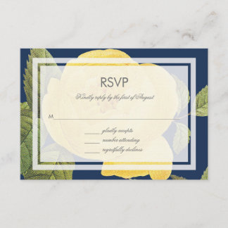 Carte Rsvp Jardin Rose vintage