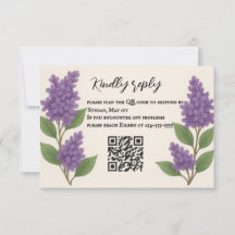 Carte RSVP Lilac Reverie QR Code