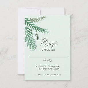 Carte RSVP Little Palm Watercolor