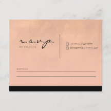 Carte RSVP Luxe Burgundy et Blush