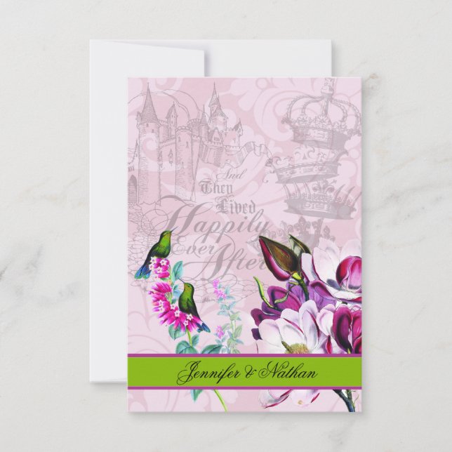 Carte RSVP Magnolias Hummingbirds (Devant)