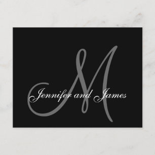 Carte RSVP mariage avec Monogramme et Noms