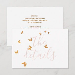 Carte RSVP mariage Cake Butterflies
