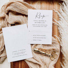 Carte RSVP Mariage Calligraphie moderne pour adult