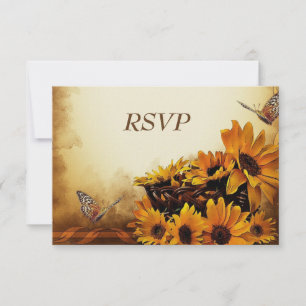 Carte RSVP mariage de automne