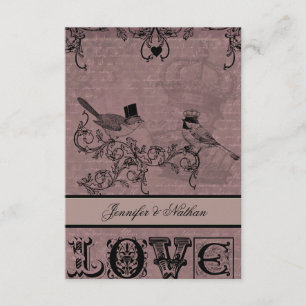 Carte RSVP mariage Inséparables