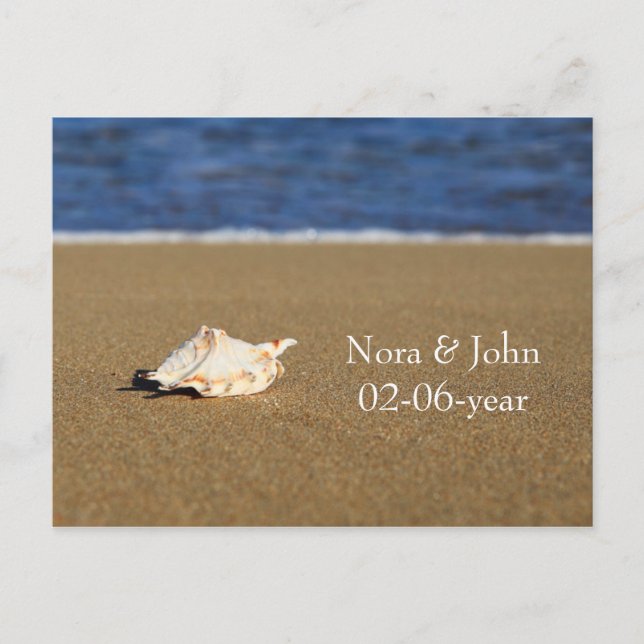 carte rsvp mariage plage (Devant)