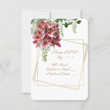 Carte RSVP mariage Stargazer Floral
