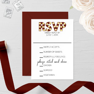 Carte RSVP Marquee Lights Wedding
