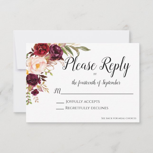 Carte RSVP Marsala (Devant)