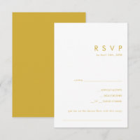 Carte RSVP minimaliste de demande de chansons or m
