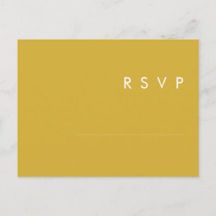 Carte RSVP minimaliste moderne Gold