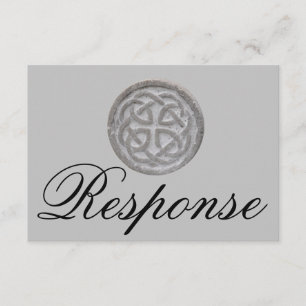 Carte RSVP minimaliste Rustique à noeud celtique