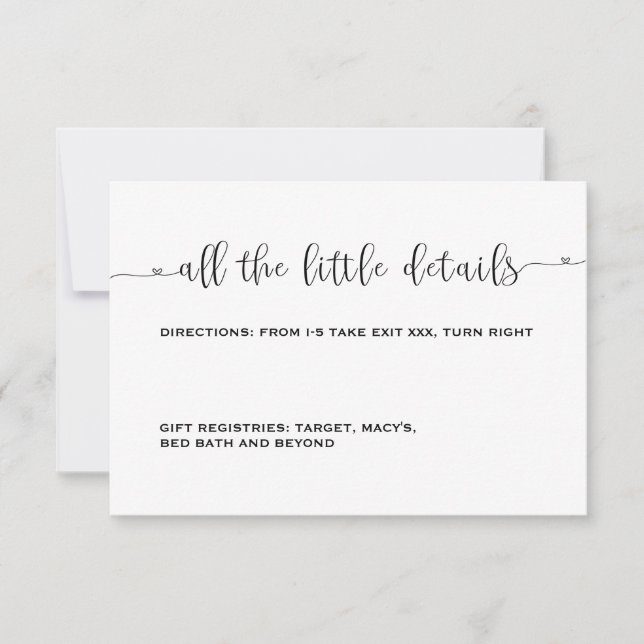 Carte RSVP minimaliste simple (Devant)