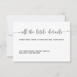 Carte RSVP minimaliste simple