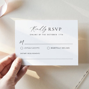 Carte RSVP minimaliste simple
