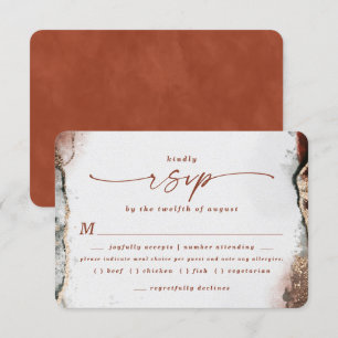 Carte RSVP moderne Burange Mariage Meal Choice