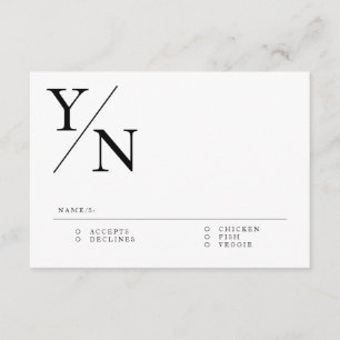 Carte RSVP moderne et minimale