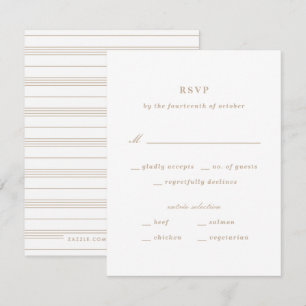 Carte RSVP Nautique À Noeud Illustré - Tan