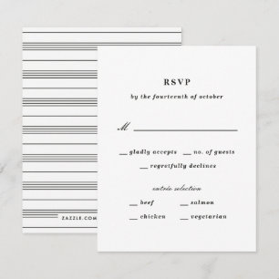 Carte RSVP Nautique de noeud illustrée - Noir