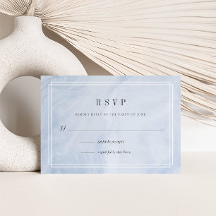 Carte RSVP Optique Bleu