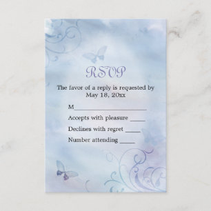 Carte RSVP Papillons & Fils