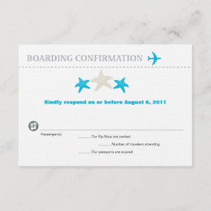 Carte RSVP Pass d'embarquement Starfish