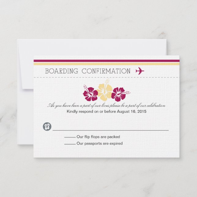 Carte RSVP Pass embarquement au Portugal (Devant)
