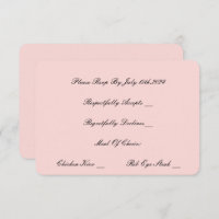 CARTE RSVP PEARL ET PROSECCO ROSE