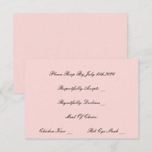 CARTE RSVP PEARL ET PROSECCO ROSE