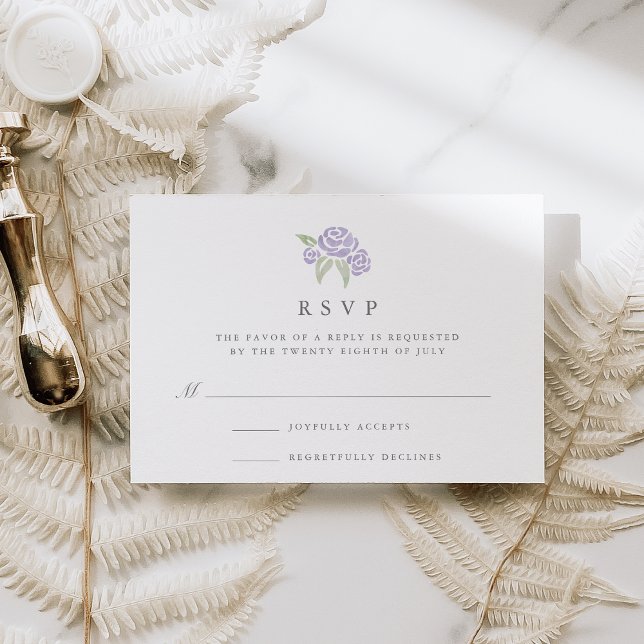 Carte RSVP Petite Bouquet | Lilac (Créateur téléchargé)