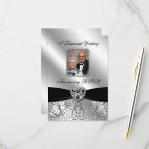 Carte RSVP photo pour le 60e anniversaire du Maria