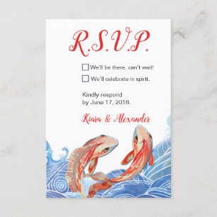 CARTE RSVP POISSON KOI