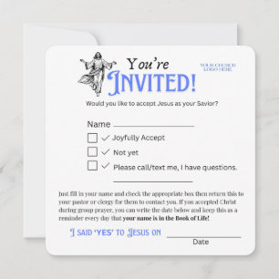 Carte RSVP pour le salut de l'église - personnalis