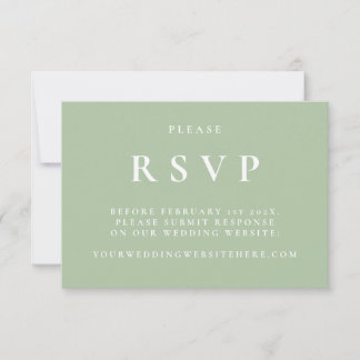 Carte RSVP pour mariage écologique et élégant