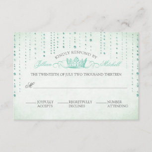 Carte RSVP pour mariage équitable de la Couronne e