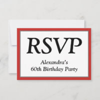 Carte "RSVP" respectueuse, propre et élégante