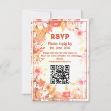 Carte RSVP rétro des années 1070