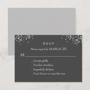 Carte RSVP Rhinestones élégante