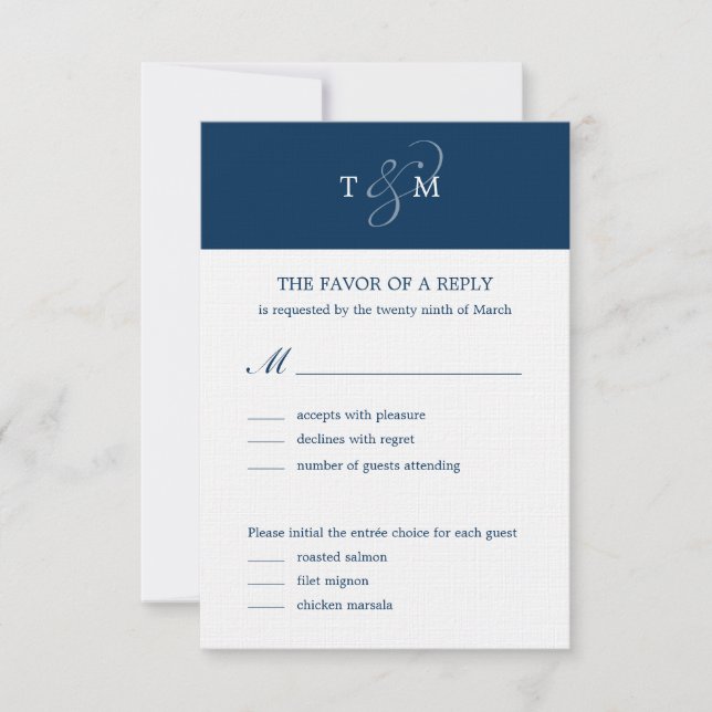 Carte RSVP RSVP Ampersand Wedding (Devant)