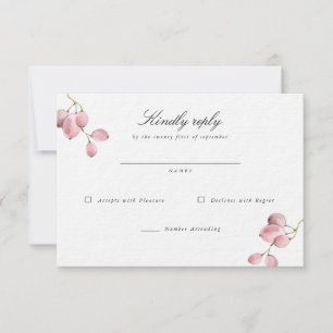 Carte RSVP RSVP de mariage de vignes d'aquarelle