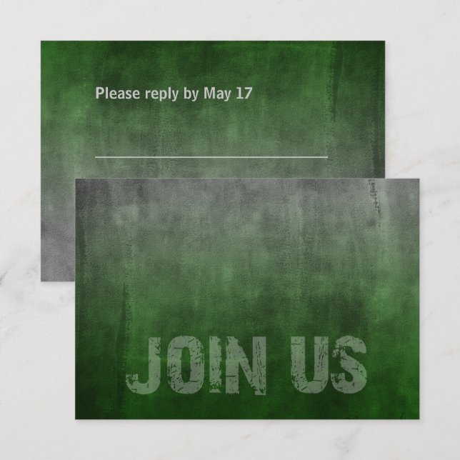 Carte RSVP RSVP Rencée De Barre Mitzvah (Devant / Derrière)