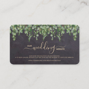 Carte RSVP Russe Mariage Eucalyptus Code QR