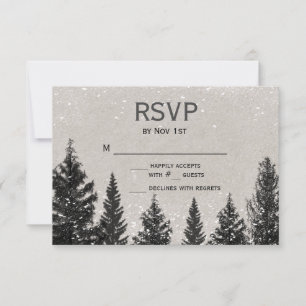 Carte RSVP Russe Winter Forest