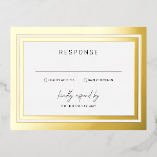Carte RSVP Sasha Modern Mariage Foil