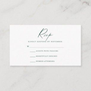 Carte RSVP Script Moderne