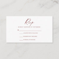 Carte RSVP Script Moderne