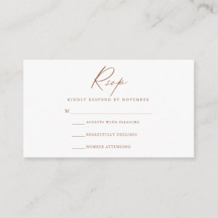 Carte RSVP Script Moderne