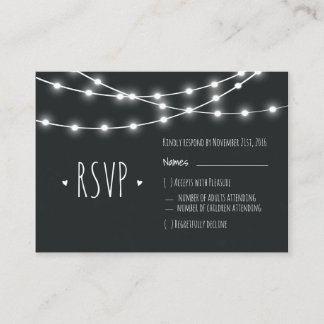 Carte RSVP Shabby Chalkboard Chic